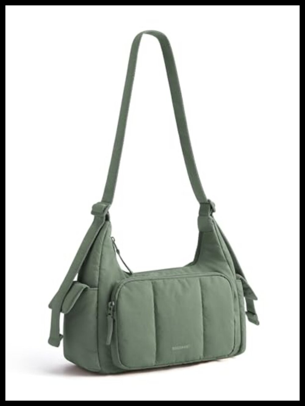Small Puffer Crossbody Hobo Bag Waterproof Nylon Adjustable Strap